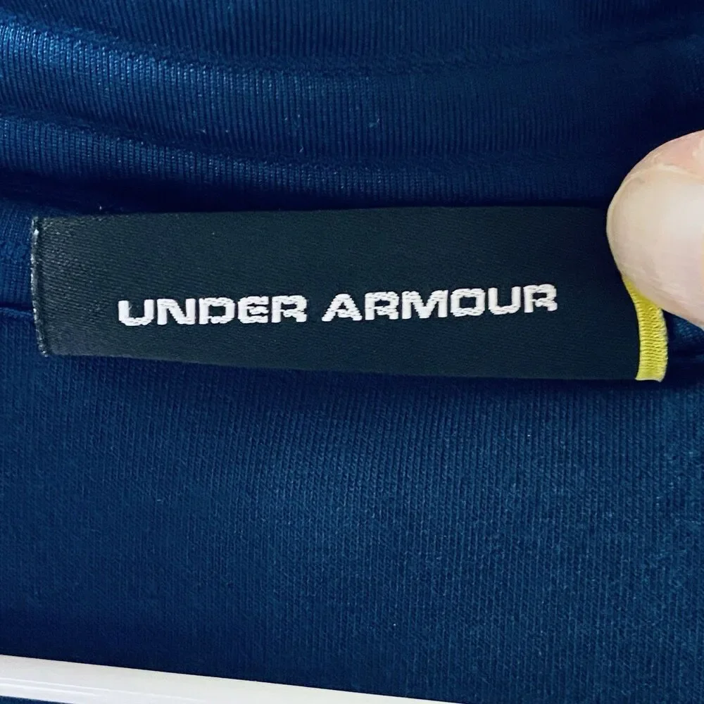 Under Armour Men's Sweater Daytona Golf Storm 1/4 Zip Fleece Pullover Blue Large - Picture 7 of 13